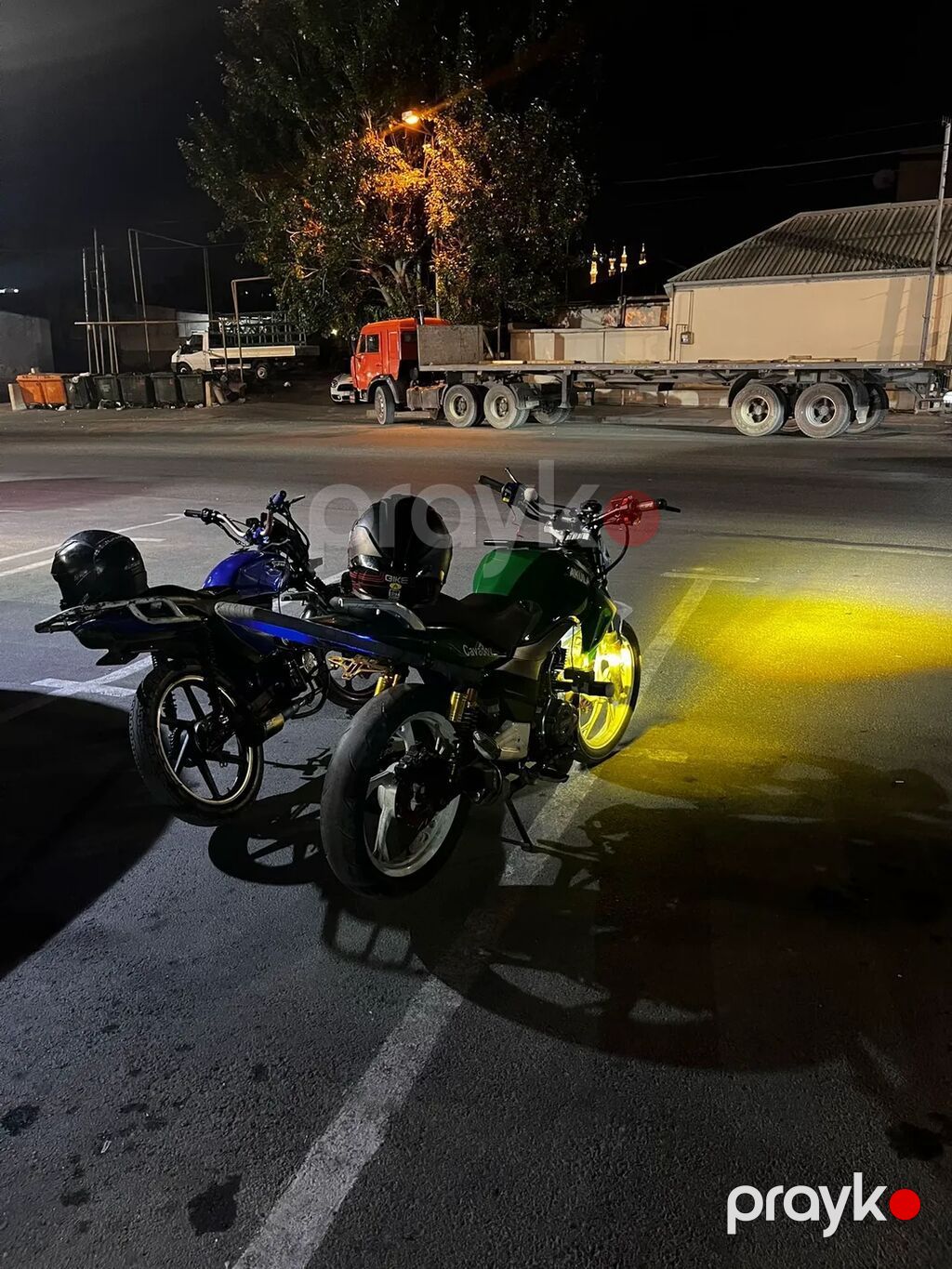 Motosiklet – yaşıl rəngli street/naked tip. Gecə sürüşləri üçün parlaq — Motosikletlər, Mehdiabad (3)