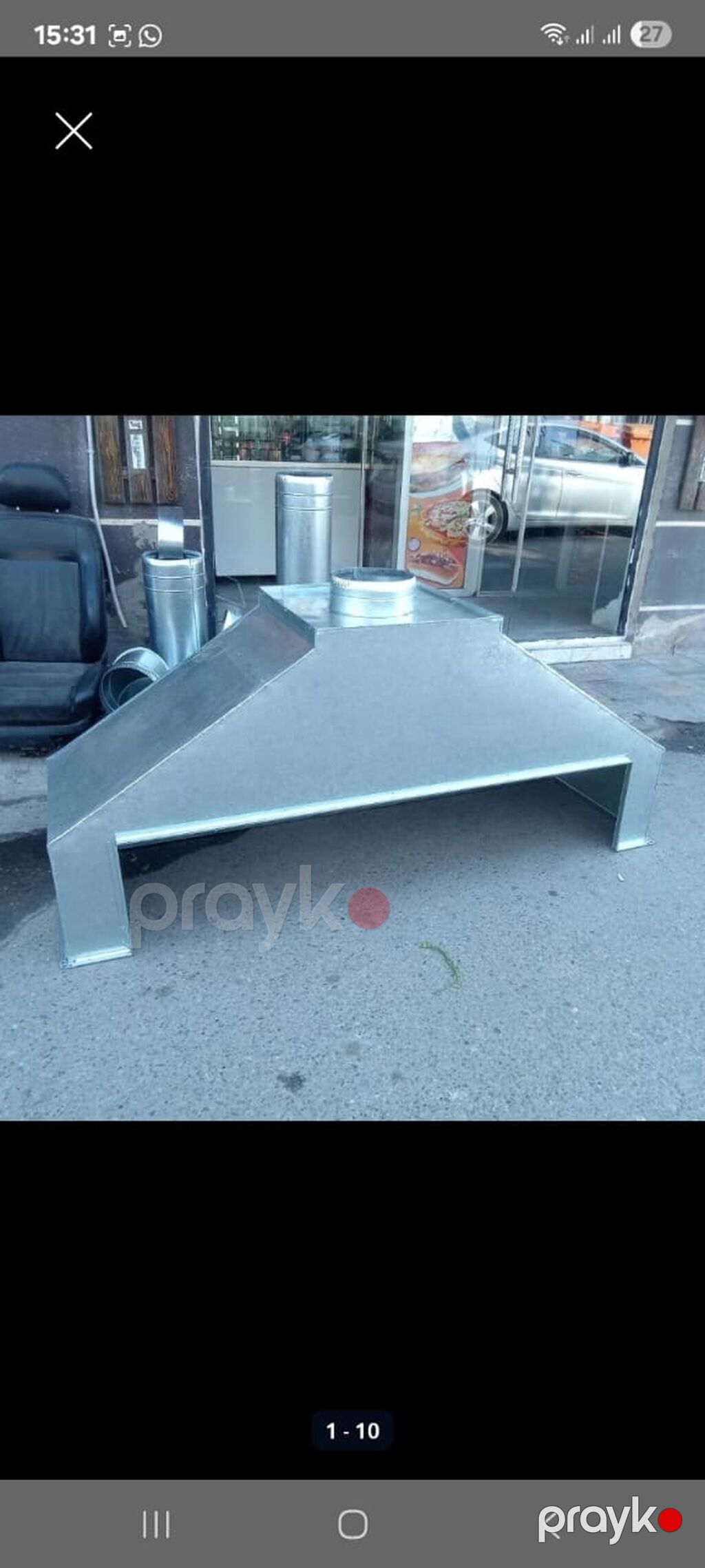Manqal və mətbəx üçün tüstüqabı və baca sistemləri - Material: qalın — Hava kanalları, Saray (4)