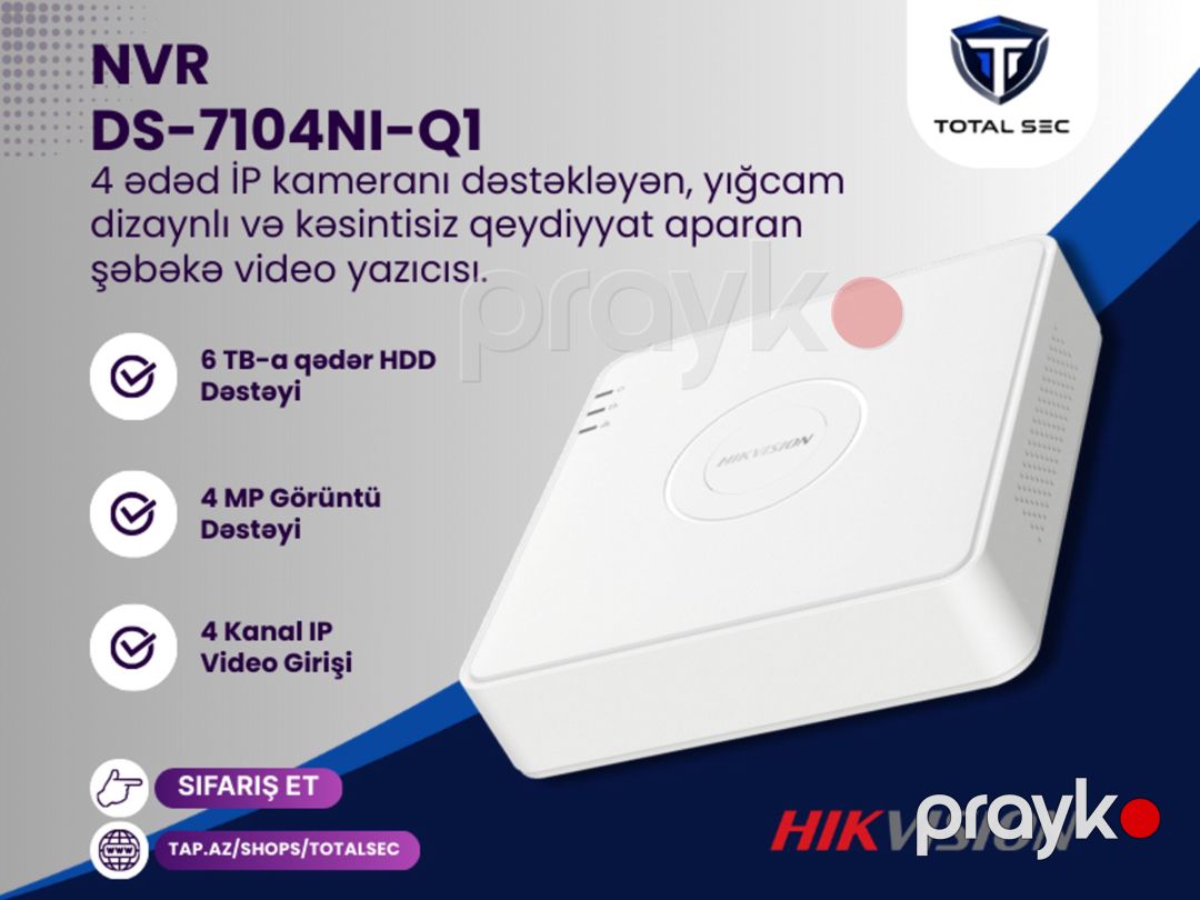 İP kamera dəsti Hikvision 4+1 — Ağıllı ev və təhlükəsizlik, Bakı (2)