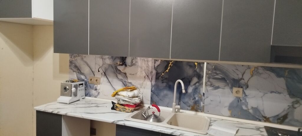 Mətbəx mebel dəsti - Üst və alt modullar: çoxsaylı qapılı və rəfli — Mətbəx mobilyası, Bakı (5)
