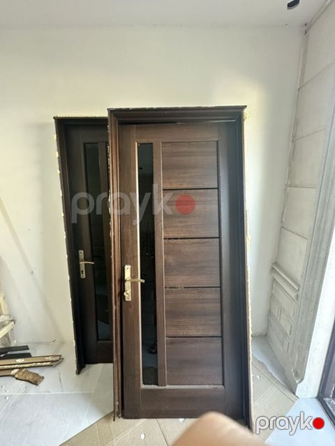 Taxta giriş/otaq qapısı dəsti - Material: tünd qəhvəyi rəngli taxta — Sumqayıt