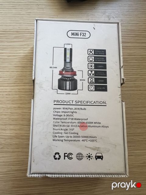 Mini F32 LED Auto Headlight – avtomobil üçün LED fara lampası — Bakı