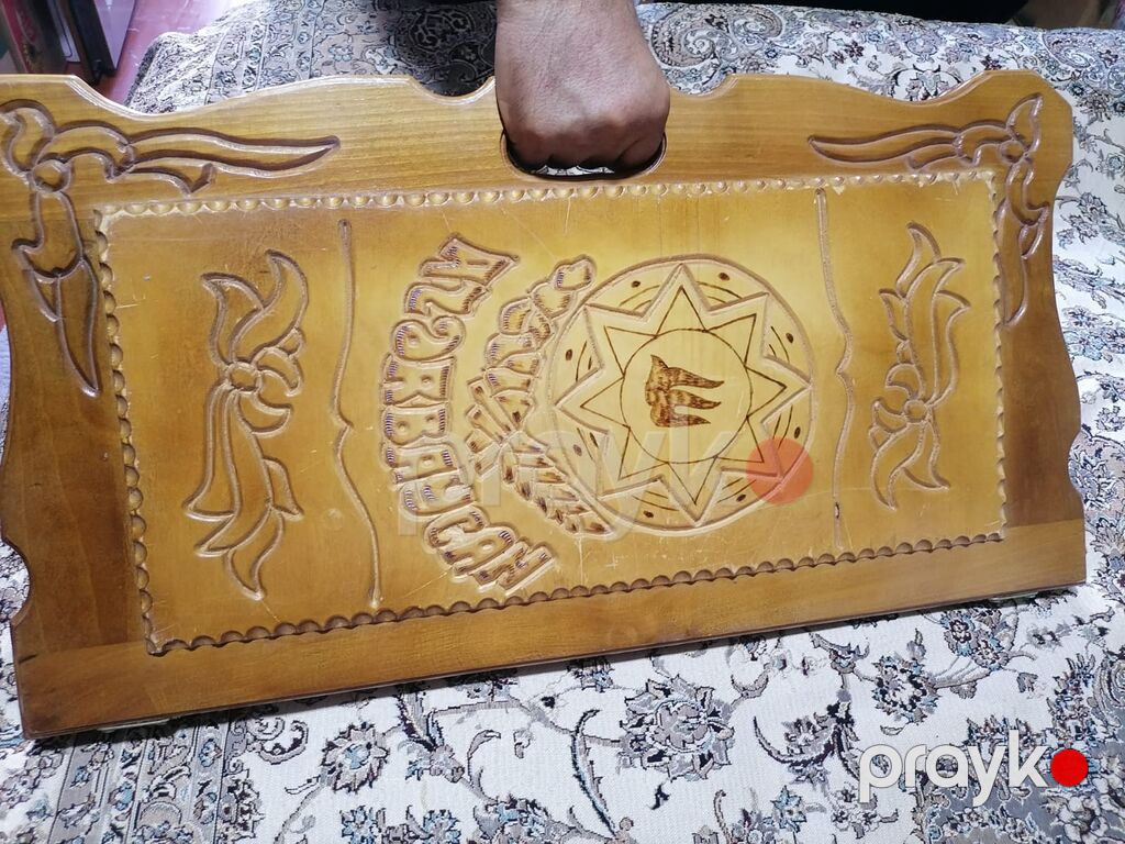 Taxta nərd taxtası – əl işidir - Material: möhkəm təbii ağac, lakla — Şax, şəkəh, nard, Masazır (7)