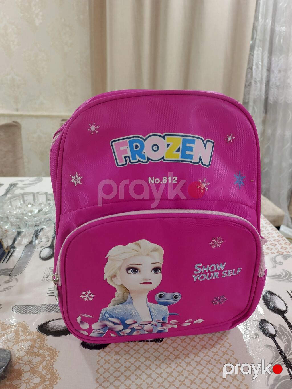 Uşaq çantası – “Frozen” mövzulu, No.812 - Rəng: parlaq çəhrayı - Ön — Sırt çantaları, ranelər, çantalar, Xırdalan (4)