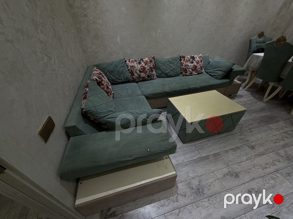 İşlənmiş, Künc divan, Qonaq otağı üçün, Açılmayan — Yumşaq mobilya dəstləri, Qobu (4)
