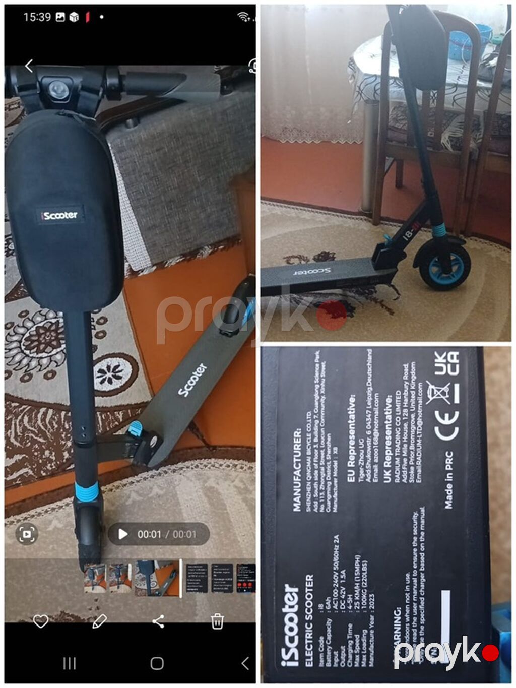 Almaniyadan alınmış skuter satılır yeni kimidir,100kq götürür uşaq — Skuterlər, Masazır
