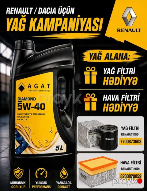 Mühərrik yağı Agat 5/30 -5lt — Bakı