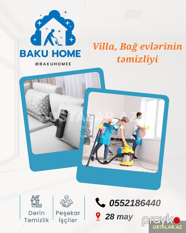 Ev, bağ və ofislər üçün peşəkar təmizlik — Təmizlik, Bakı (2)