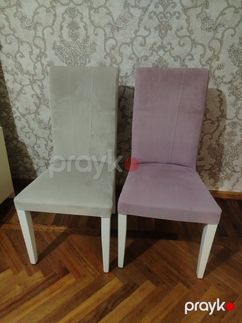 Qonaq otağı üçün, İşlənmiş, Açılan, Dördbucaq masa, 8 stul — Masalar və stullar, Bakı (9)