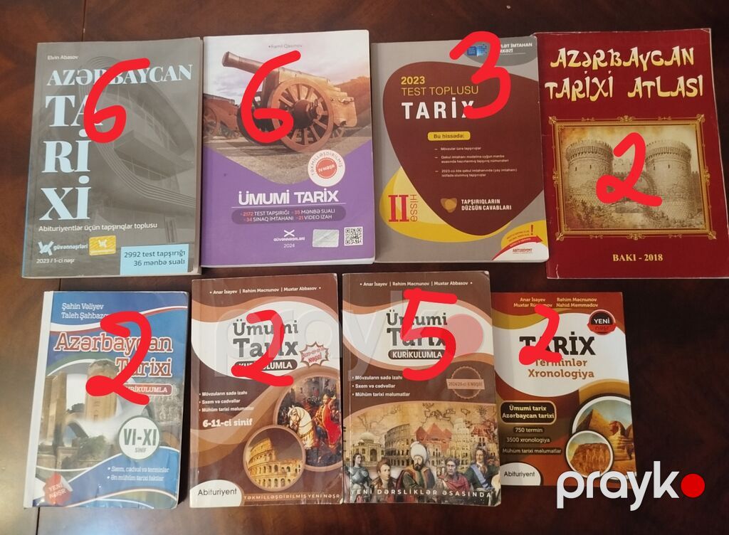 Dərs və imtahan hazırlığı üçün müxtəlif fənn və siniflərə aid kitab — Kitablar, Bakı (4)