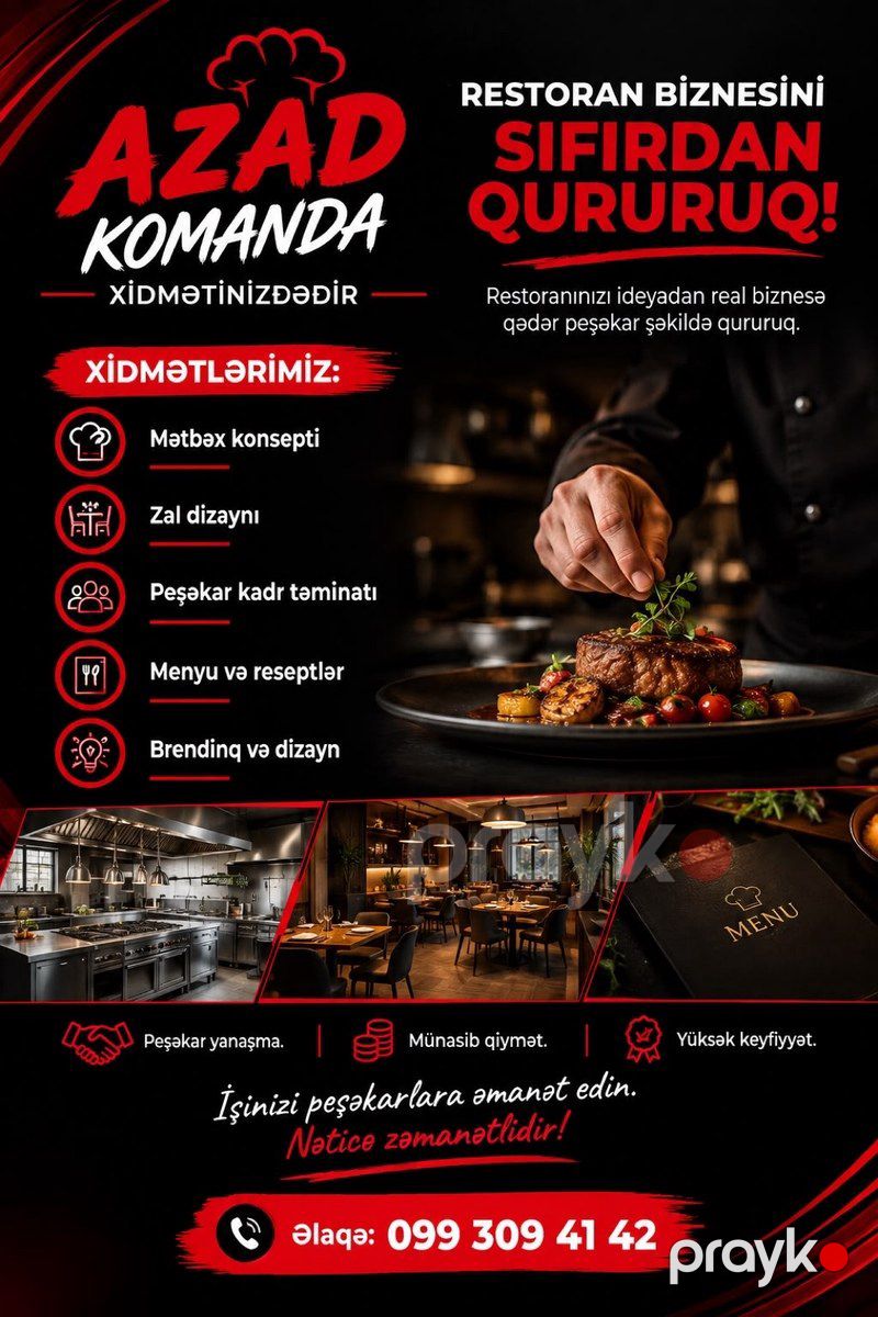 Restoran dizaynı — Təmir və inşaat, Bakı
