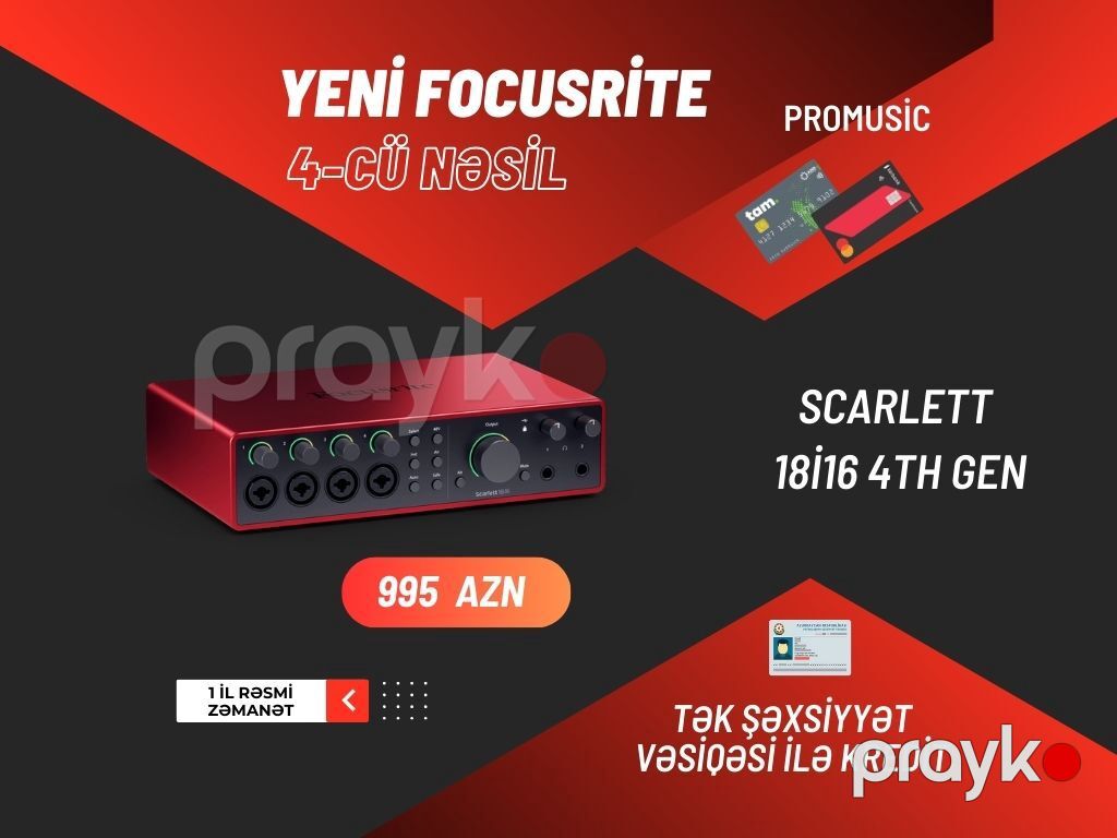 Səs kartları "Focusrite Scarlett 4th Gen" — Musiqiə alətləri, Bakı (5)