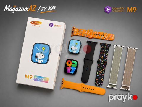 X-Inova M9 Qırmızı Smart Saat Bluetooth — Bakı
