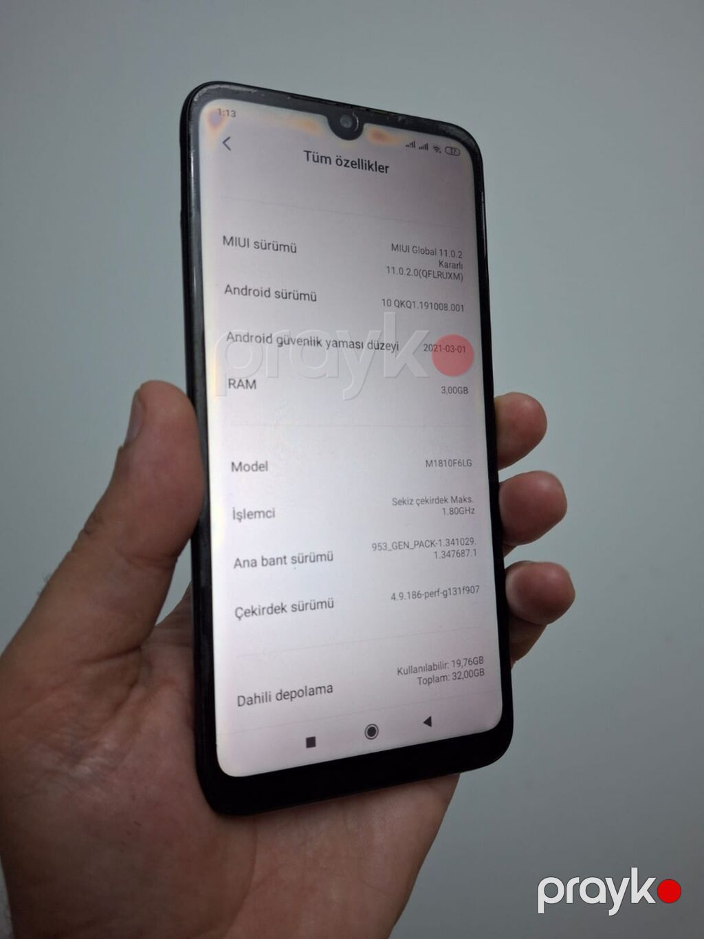 Redmi 7 Pro, 32 GB, rəng - Göy, Barmaq izi — Xiaomi, Masazır (2)
