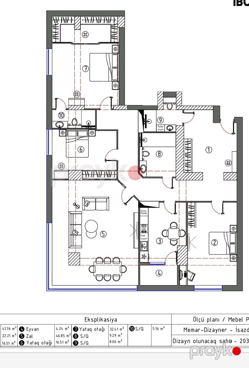 Satılır 4 otaqlı yeni tikili 202 m² — Mənzil, Bakı (12)