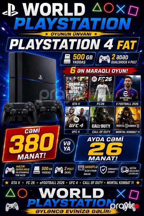 PlayStation 4 Fat-500GB — Bakı