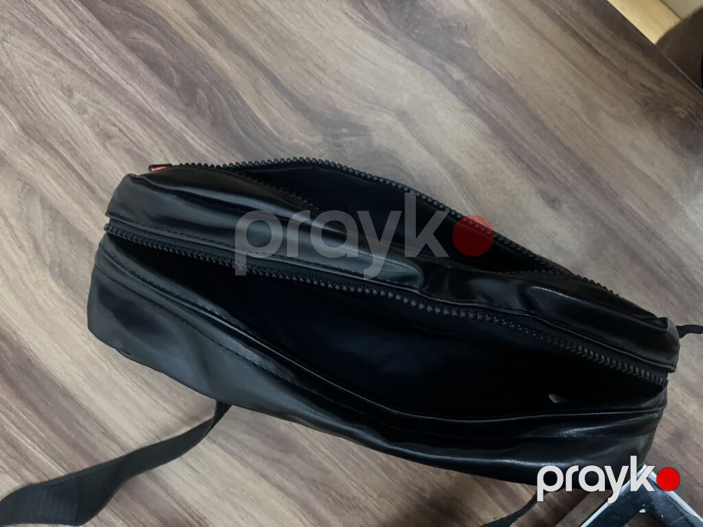 Jordan kəmər çantası (waist/sling bag) dəri - Rəng: qara, narıncı — Çantalar, çamadanlar, cüzdanlar, Bakı (2)