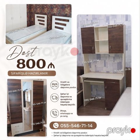 Uşaq/yeniyetmə otağı üçün mebel dəsti – sifarişlə hazırlanır. Dəst — Bakı