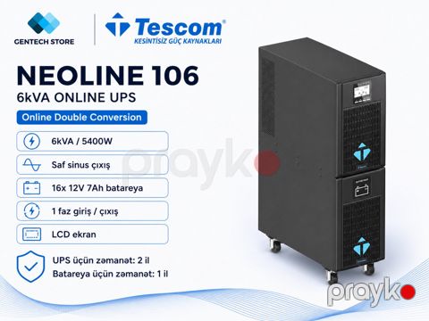 6KVA Online UPS Tescom — Bakı