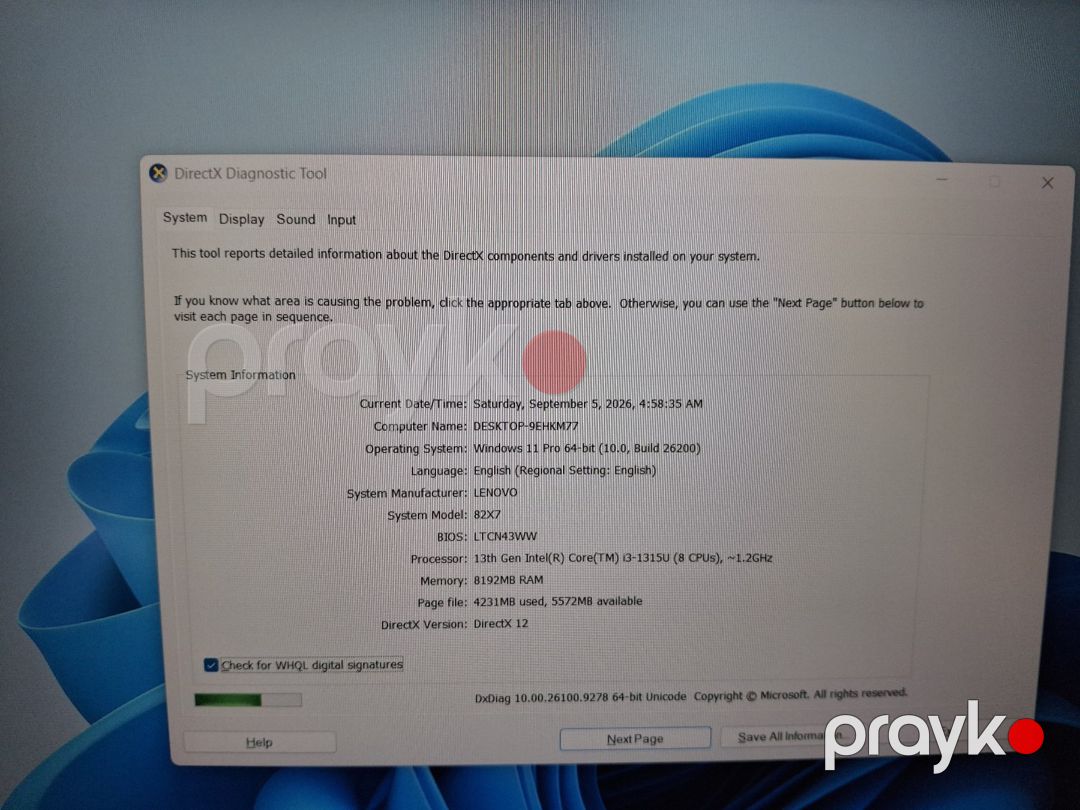 Noutbuk Lenovo i3 1315U 8gb Ram 256GB — Noutbuklar, Bakı (9)