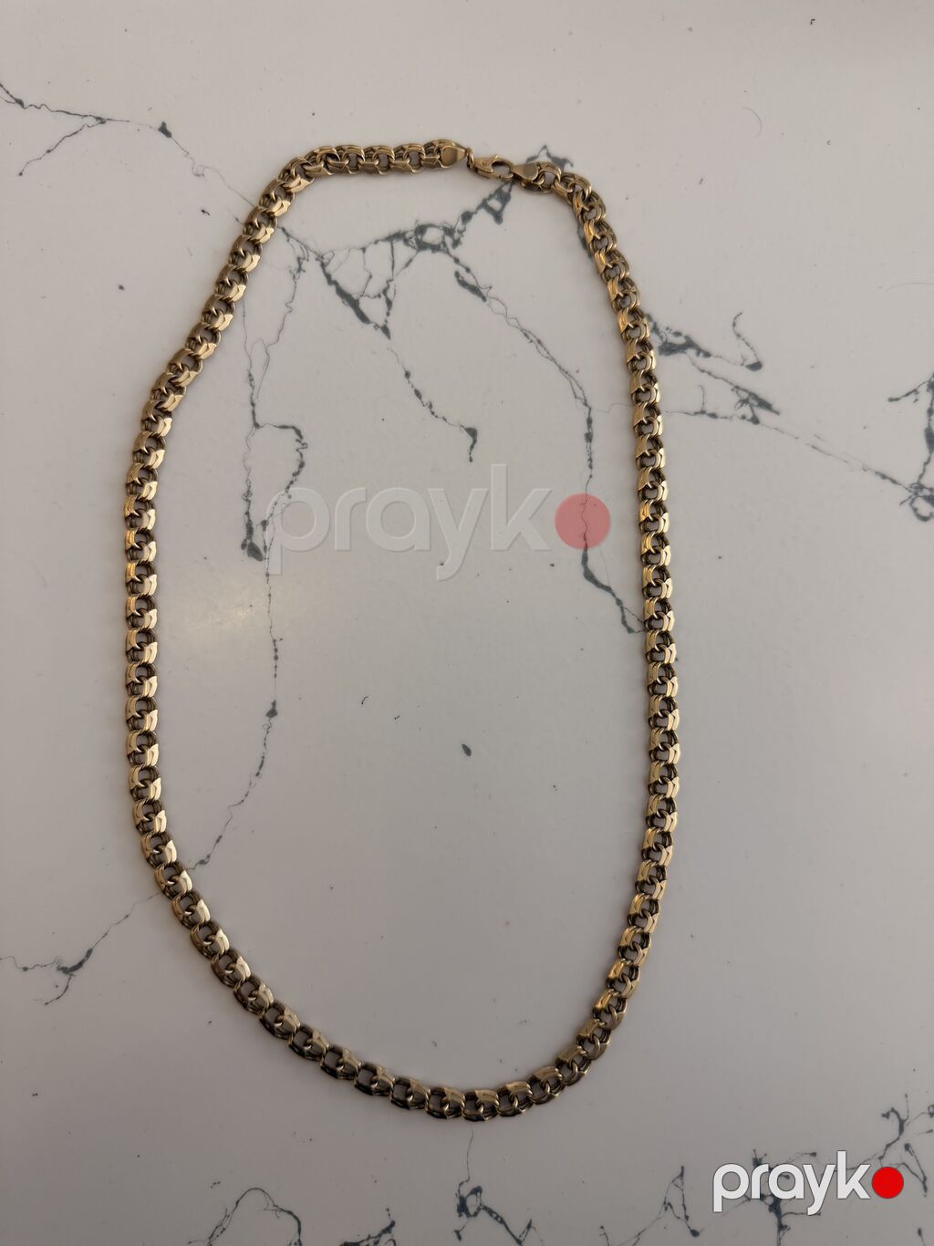 Boyunbağı, Sarı qızıl, 585 Əyar, 46 g — Qolye və zəncir, Novxanı (2)