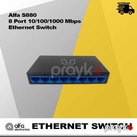 Alfa S880 8 Port 10/100/1000 Mbps Ethernet Switch — Bakı