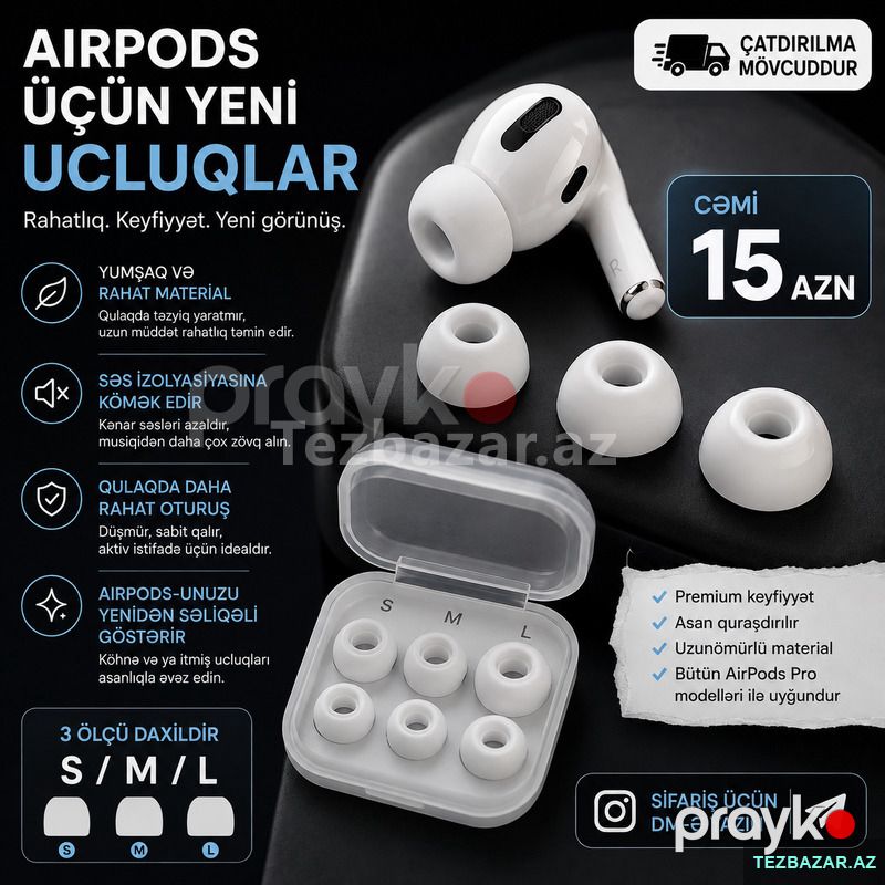 Airpods Pro ambişur/ucları — Səs texnikası, Bakı (2)