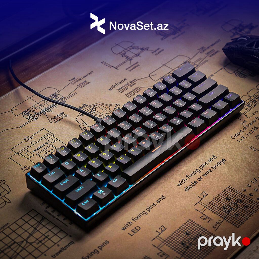 Tipi: Mexaniki Oyun Klaviaturası (Gamer Keyboard) Ölçü: 60% Kompakt — Noutbuk aksesuarları, Bakı (2)