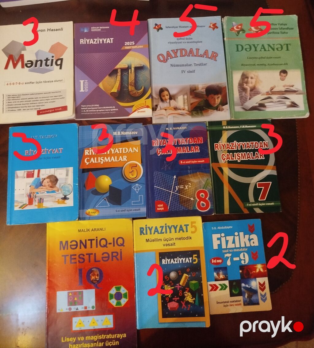 Dərs və imtahan hazırlığı üçün müxtəlif fənn və siniflərə aid kitab — Kitablar, Bakı (6)
