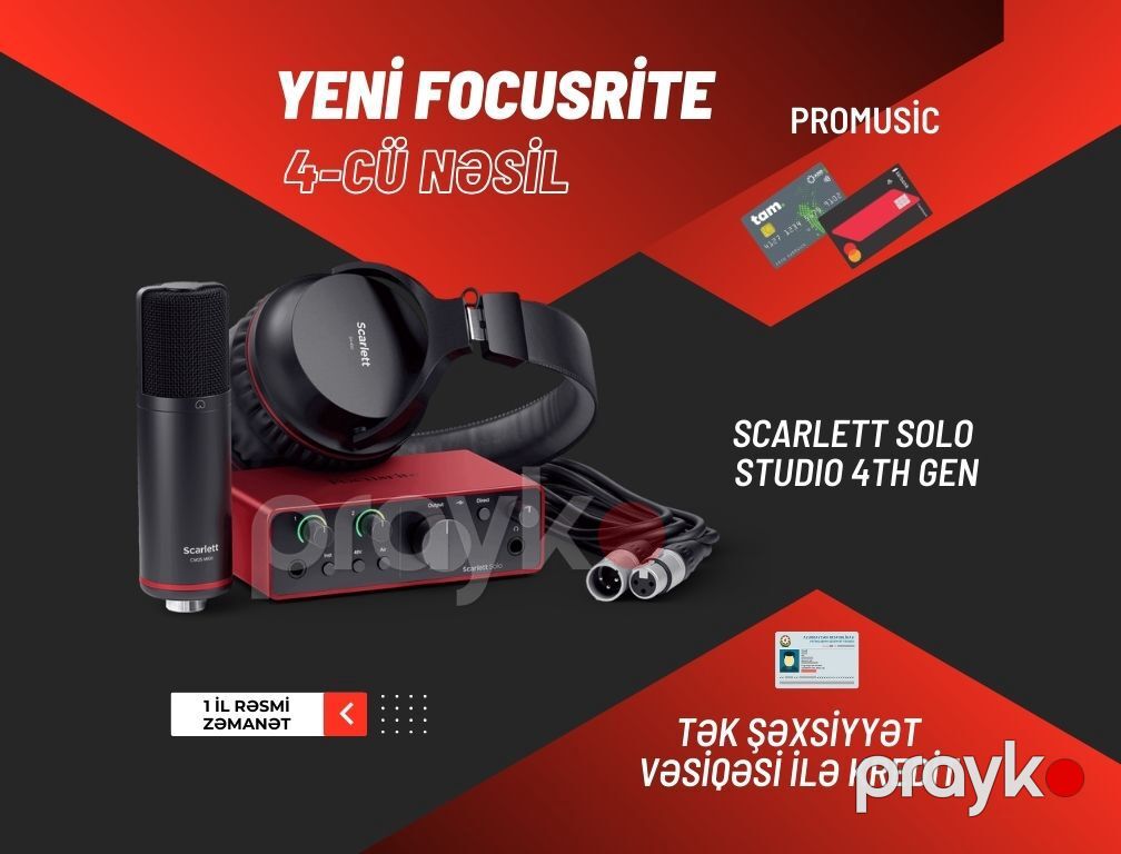 Səs kartları "Focusrite Scarlett 4th Gen" — Musiqiə alətləri, Bakı (2)
