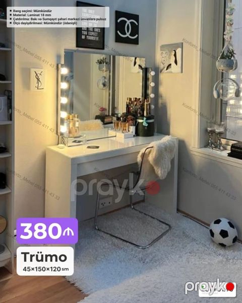 Düz masa, Stulsuz, Polkasız, Siyirməsiz, Sadə laminat — Bakı