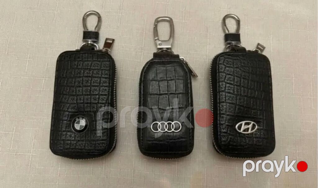 Avtomobil açarı üçün dəri açarlıq/etui - Material: qara teksturalı — Digər, Bakı (5)