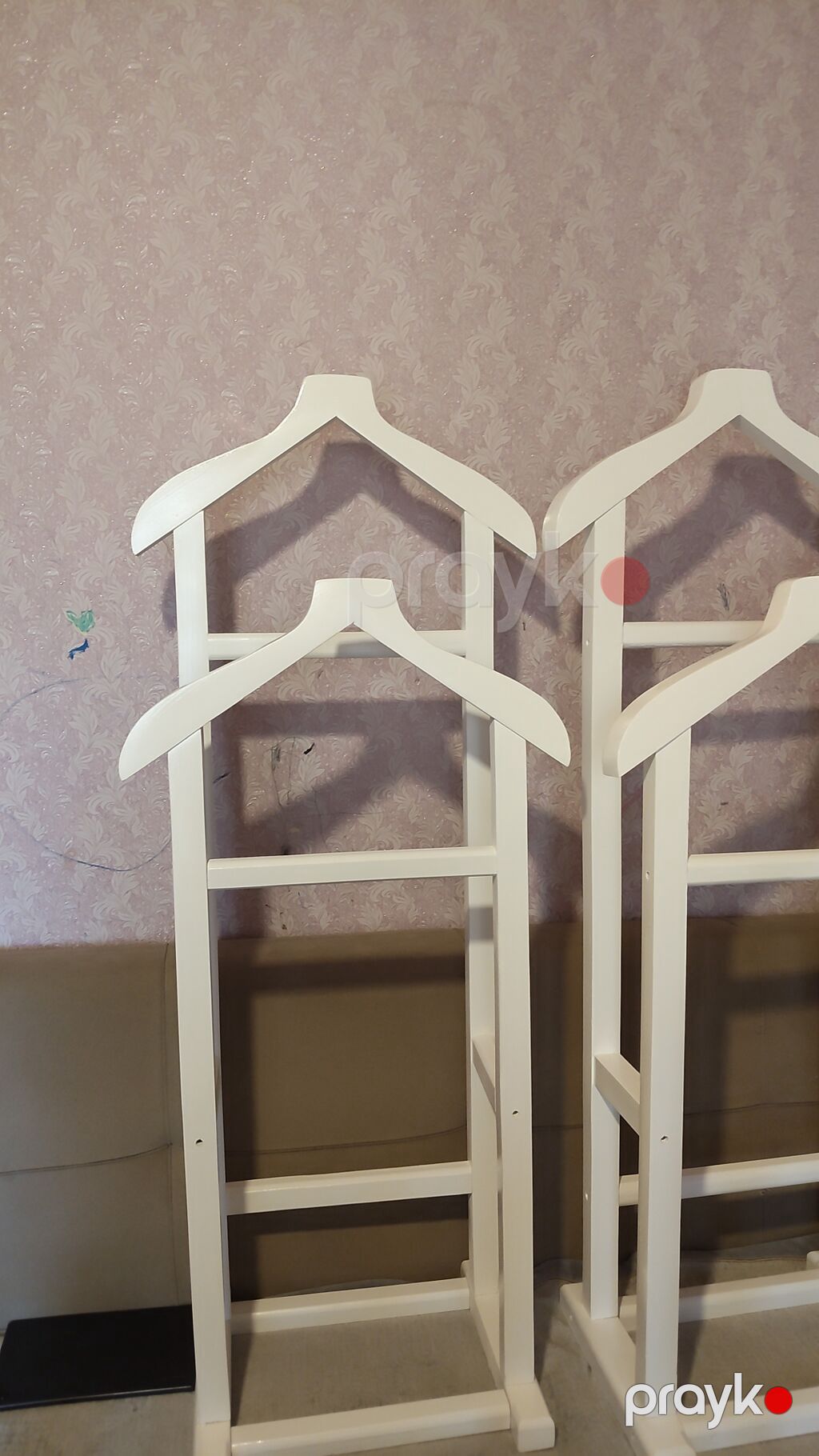 Taxta geyim dayağı – klassik “valet stand” - Material: möhkəm ağac — Asılacaqlar, Digah (4)