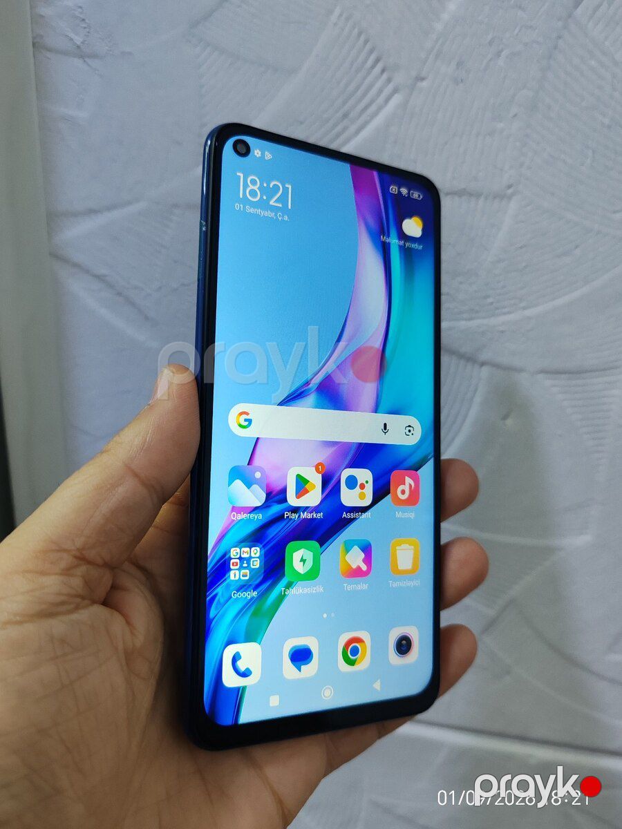 Xiaomi Redmi Note 9 4G Blue 128GB/6GB — Smartfonlar, Bakı