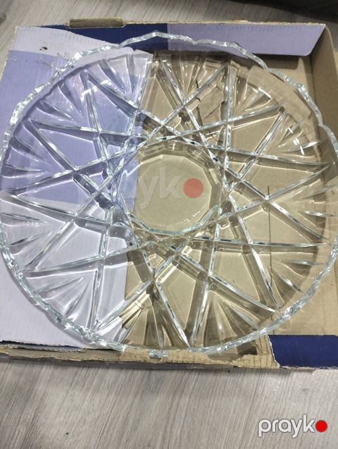 şirniyyat qabı 2 si bir yerde satilir - Material: qalın, şəffaf şüşə — Bakı