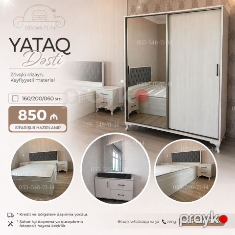 Yataq Dəsti – zövqlü dizayn, keyfiyyətli material Komplektin tərkibi — Bakı