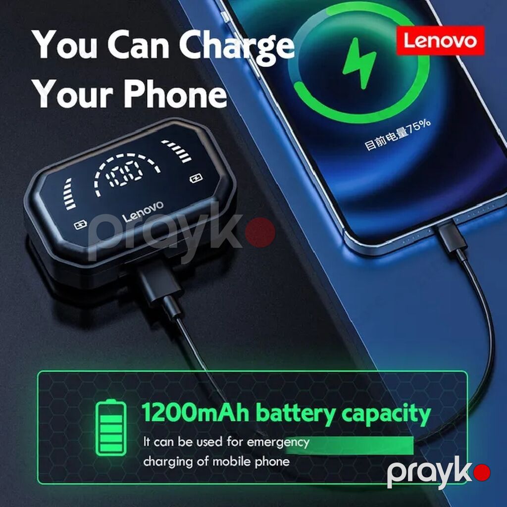 Yeni Simsiz (Bluetooth) Qulaqcıqlar, Lenovo, rəng - Qara — Qulaqcıqlar, Bakı (3)