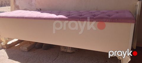 Qapaqlı oturacaqlı sandıq - Material: MDF korpus, üzəri yumşaq — Bakı
