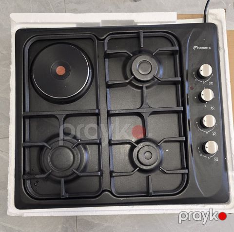 Fiorenta qaz+elektr plitə paneli - 3 qaz ocağı + 1 elektrikli halqa — Bakı