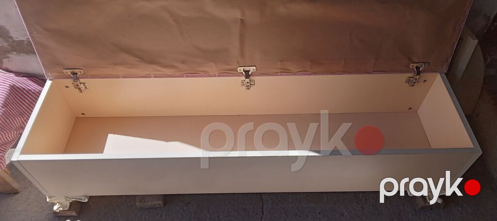 Qapaqlı oturacaqlı sandıq - Material: MDF korpus, üzəri yumşaq — Pul qutusunun və şkatulyalar, Bakı (4)