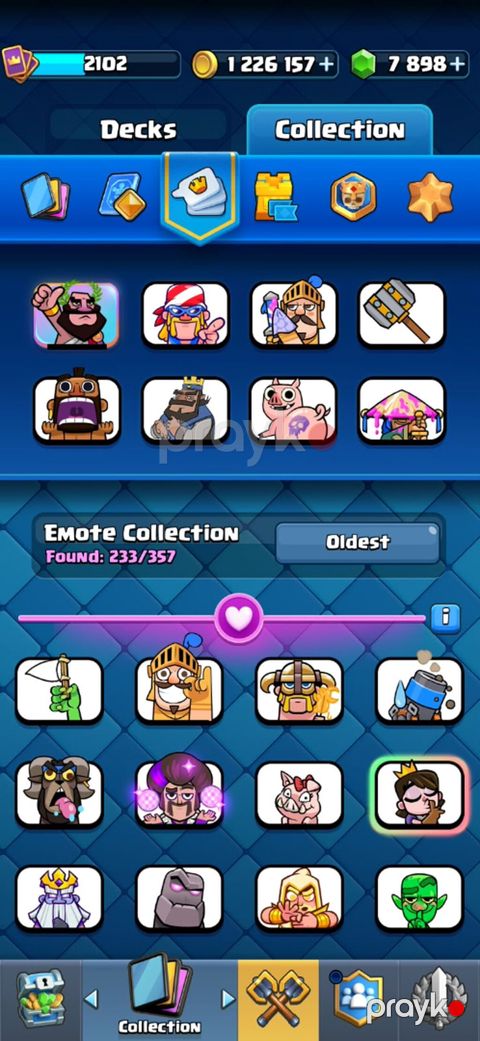 Clash Royale hesab. Hesabda 65+ max kart. 31 evo, 12 hero. 7800+ gem — Bakı