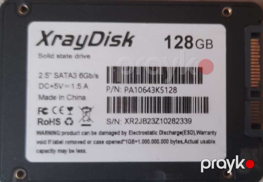 XrayDisk Solid State Drive (SSD) - Tutum: 128 GB - Format: 2.5" — Sabit diskləri, Bakı (2)