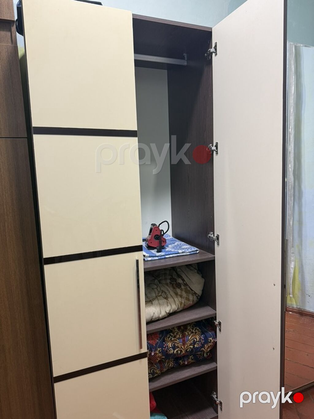 Geniş tutumlu paltar dolabı - Dizayn: İki rəng kombinasiyası – açıq — Şkaflar, Bakı (3)