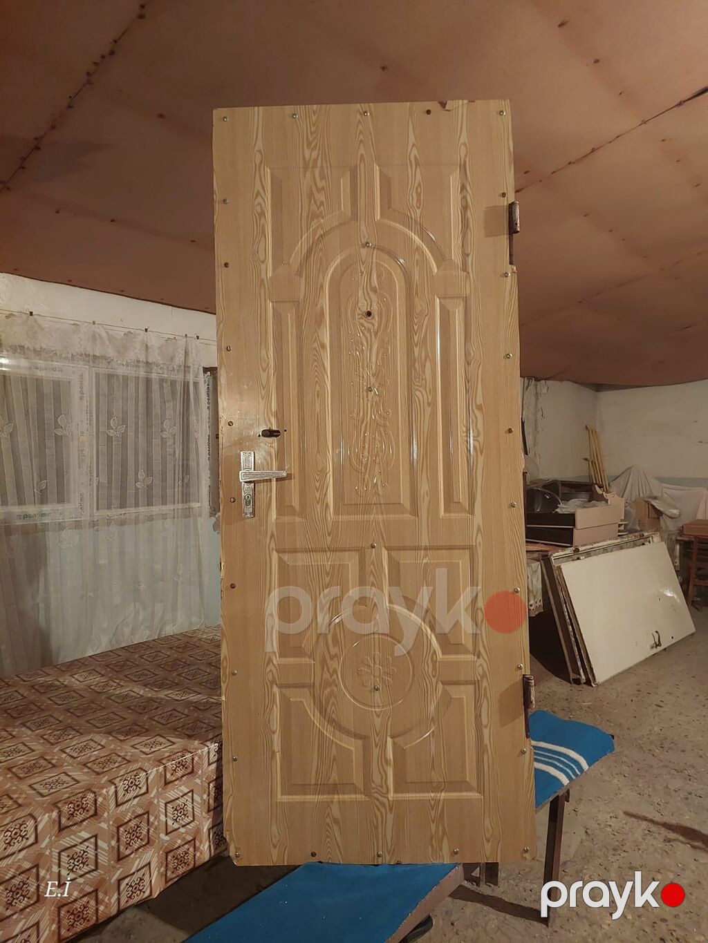 Metall giriş/otaq qapısı - Material: metal gövdə, taxta naxışlı iç — Pəncərələr, qapılar, balkonlar, Sumqayıt (2)
