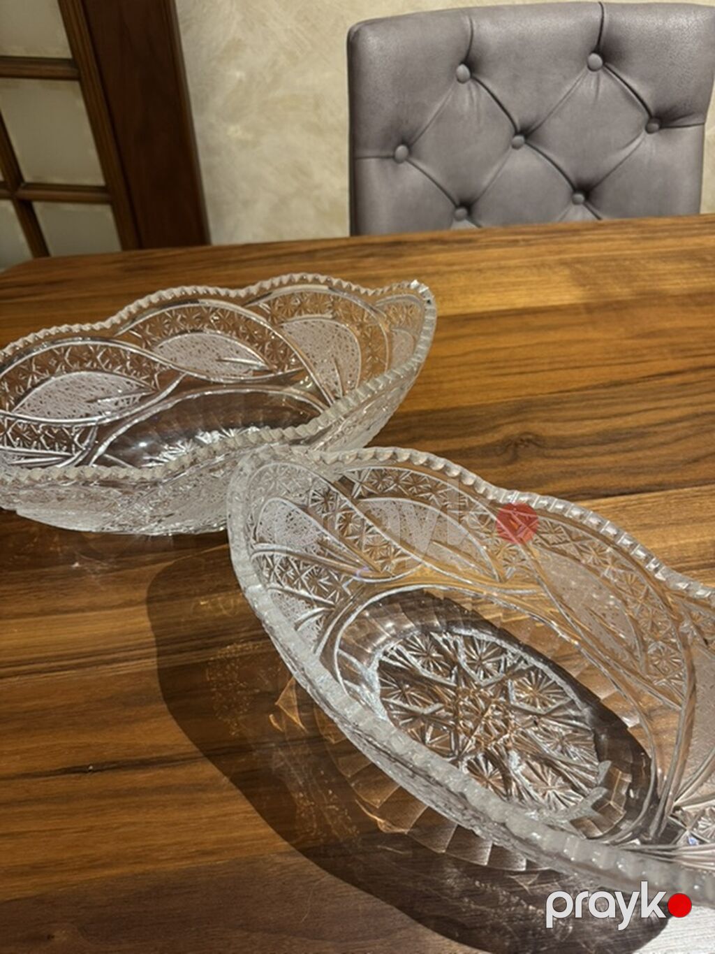 Kristal meyvə/günərzi qabları – 2 ədəd dəst - Material: qalın kəsim — Süfrə qabı, Bakı (4)