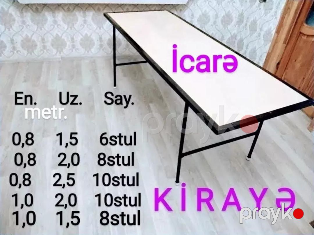 Masa və oturacaqların icarəsi — Avadanlıq icarəsi, Bakı (3)