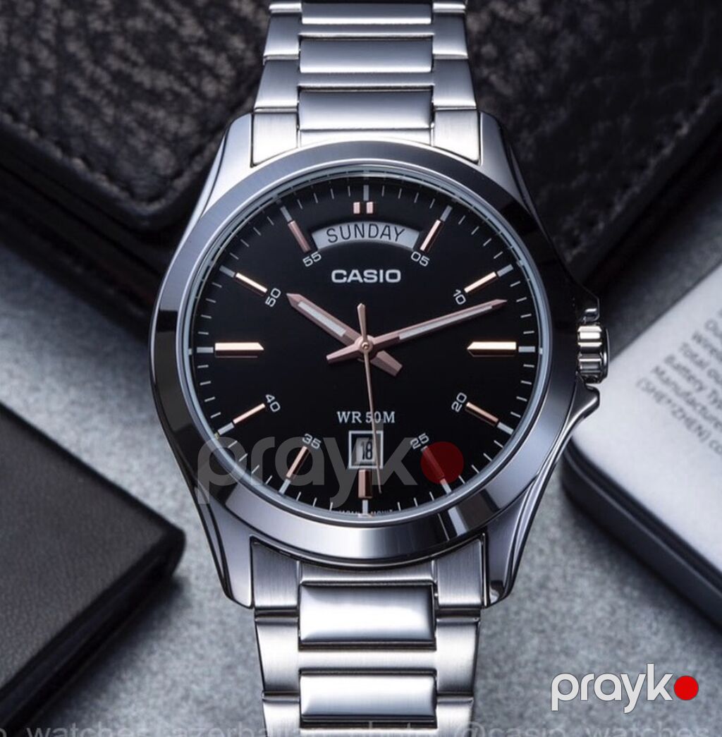 Model: MTP-1370D-1A2VDF orijinal mexanizm: kvars kəmər: polad şüşə — Qol saatları, Digah