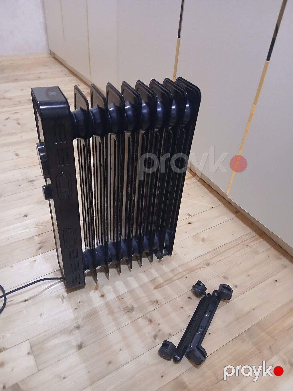 Kumtel yağlı radiator – elektriklə işləyən, qara rəngdə, 9 bölməli — Isıtıcılar və isı ventilatorları, Bakı (2)