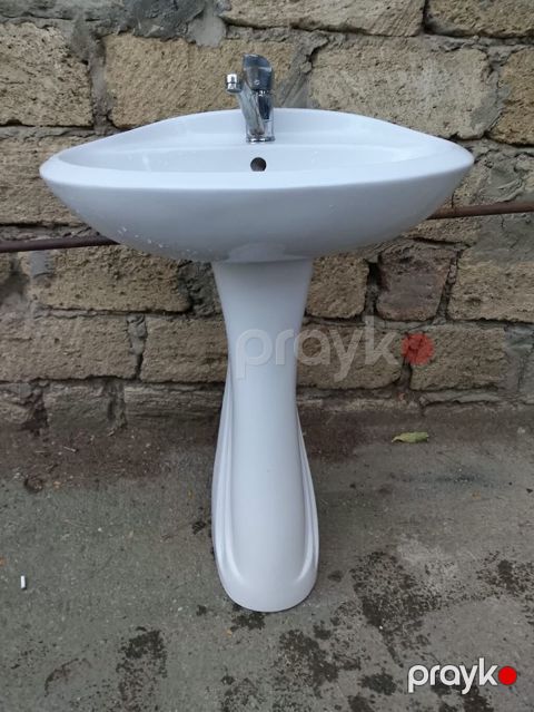 Piedestal tipli vannaotağı əl-üz yuma lavabosu - Material — Bakı