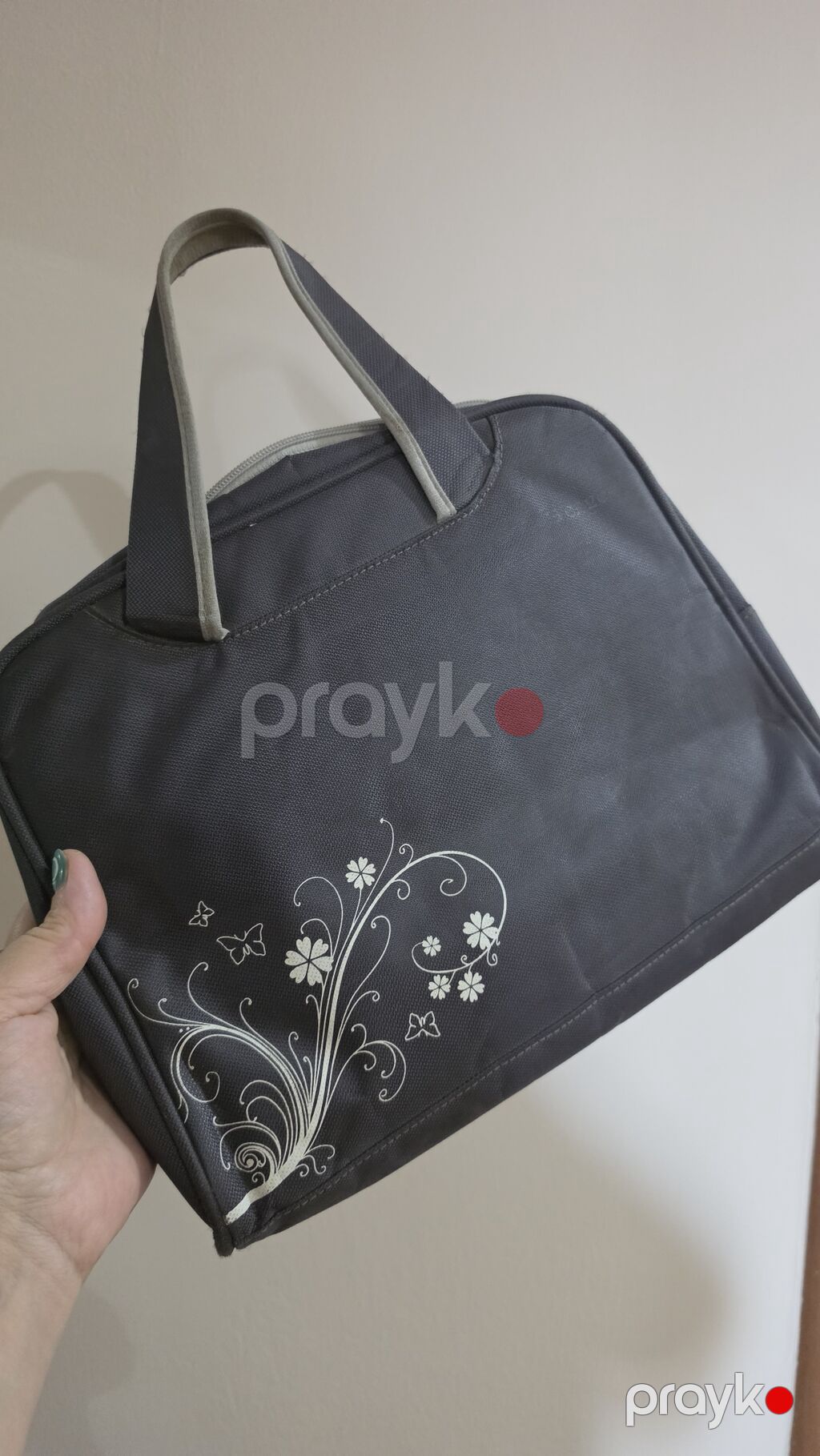 Netbook üçün əl çantası - Rəng: tünd boz, açıq boz tutacaqlar — Makiyaj, Bakı